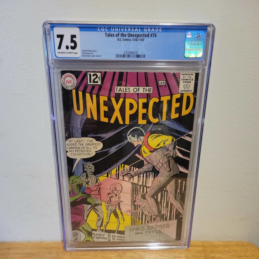 TALES OF THE UNEXPECTED #74 Comic Book 1963 Silver CGC 7.5 VF- NICE!!